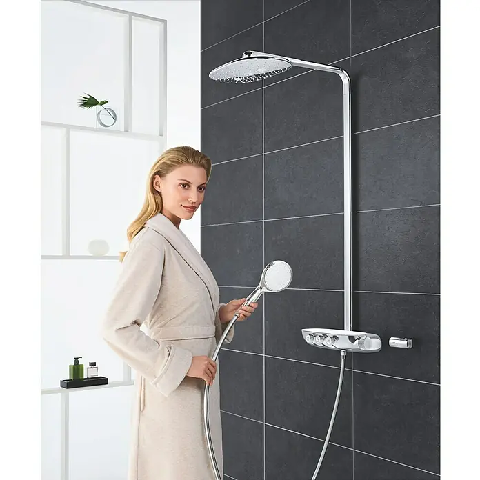 Grohe Duschsystem Rainshower SmartControl 360 - Mit Thermostatarmatur, Lochabstand: 100,6 cm, Anzahl Strahlarten: 3 Stk., Chrom - Anwendungsbeispiel