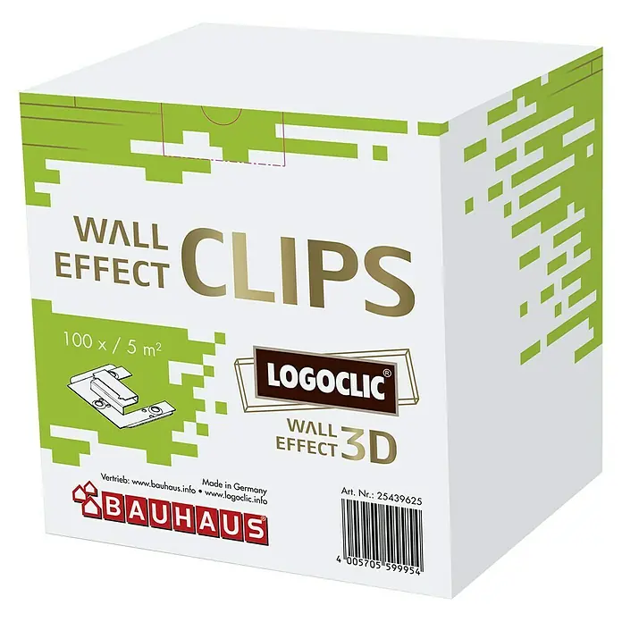 LOGOCLIC Set limića za zidne obloge Wall Effect 3D - 100 kom - Detaljan prikaz