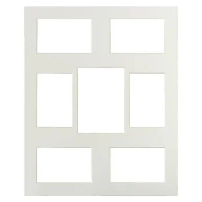 Nielsen Paspartu - Antički bijele boje, 1 slika veličine 13 x 18 cm / 6 slika veličine 10 x15 cm - Pogled sprijeda