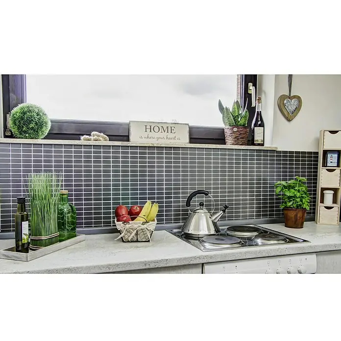 Mosaikfliese Uni ST 385 - 29,8 x 29,8 cm, Grau, Matt - Anwendungsbeispiel