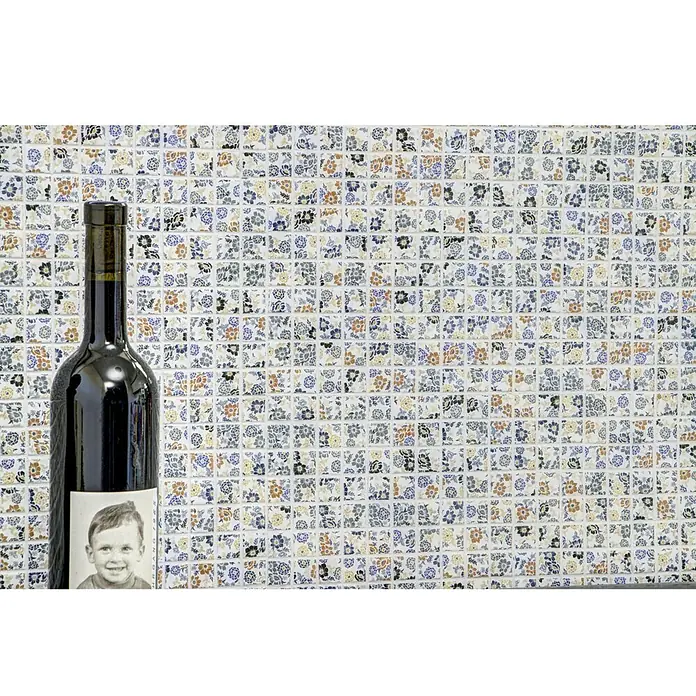 Mosaikfliese Quadrat CG SP06 - 30,5 x 30,5 cm, Bunt, Glänzend - Detailaufnahme