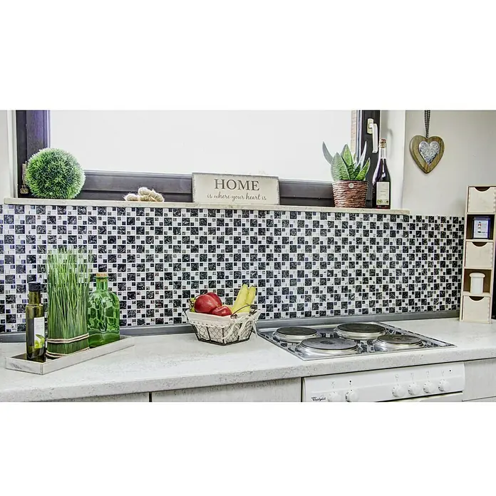 Mosaikfliese Crystal Mix XIC K1499 - 33,8 x 33,8 cm, Schwarz, Glänzend - Anwendungsbeispiel