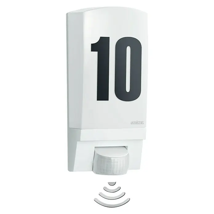 Steinel Sensor-Außenwandleuchte L 1 S WS - 60 W, 120 x 110 x 255 mm, Weiß, IP44