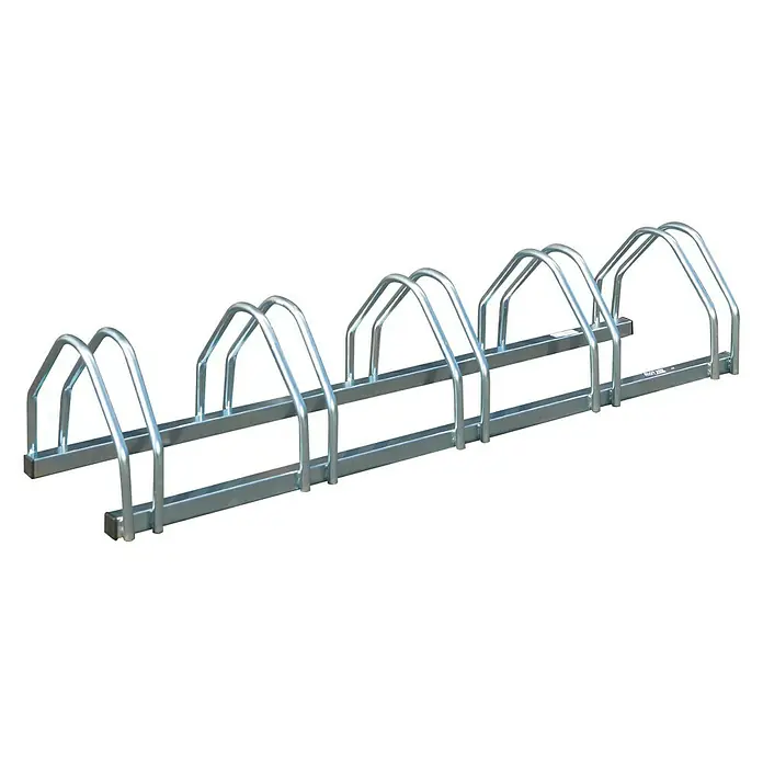 Mottez Fahrradständer - 133 x 33 x 26 cm, Passend für: 5 Fahrräder, 5 Bügel