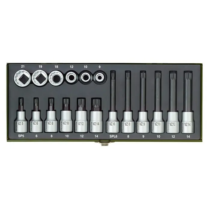 Proxxon Industrial Steckschlüssel-Satz XZN - ½″ Vierkant, 18 -tlg.