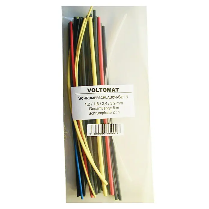 Voltomat Schrumpfschlauch-Set - Durchmesser: 0,5 mm - 3 mm, 24 -tlg.