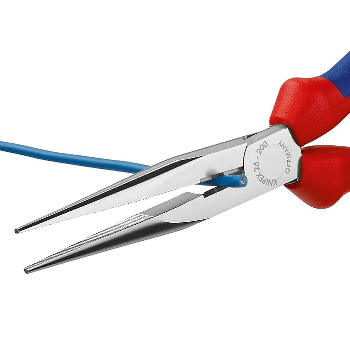 Knipex Flachrundzange - Länge: 200 mm, Flach-rund, Präzisionsschneide, Material Griff: Mehrkomponenten-Hülle
