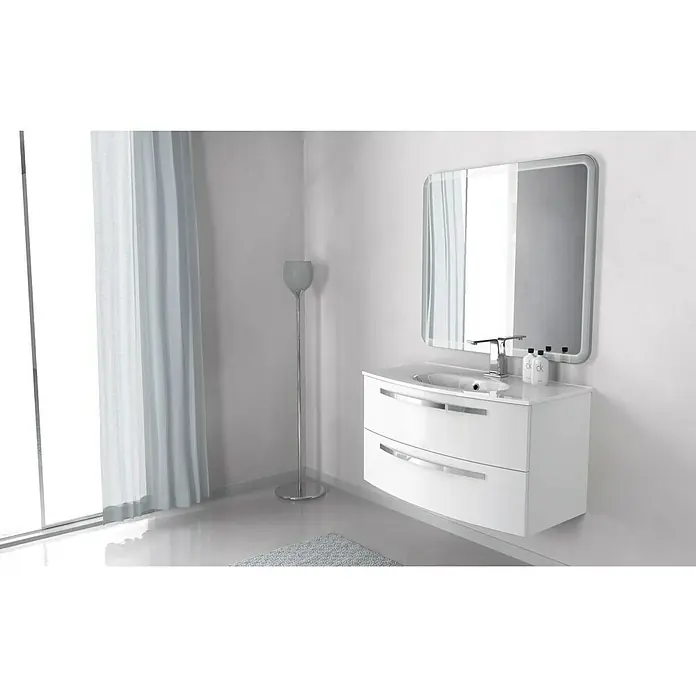 Baden Haus Badmöbel-Set Stella - 100 cm, Weiß, Glänzend