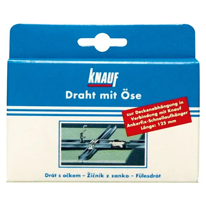 Knauf Draht mit Öse - Länge: 125 mm, 35 Stk.