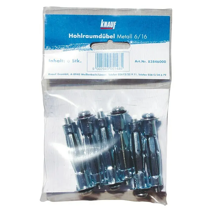 Knauf Metall-Hohlraumdübel - Länge Dübel: 16 mm, 6 Stk.