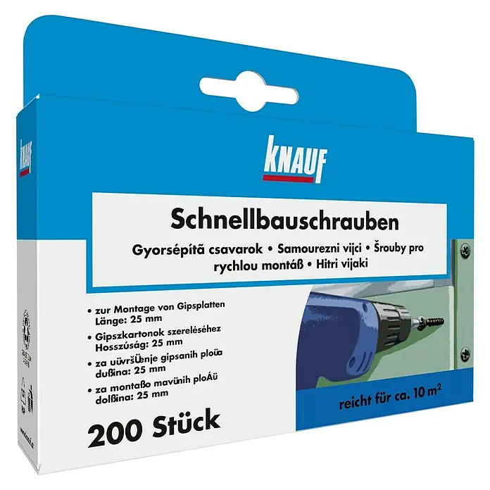 Knauf Schnellbauschraube TN - Durchmesser: 3,5 mm, Länge: 25 mm, 200 Stk.
