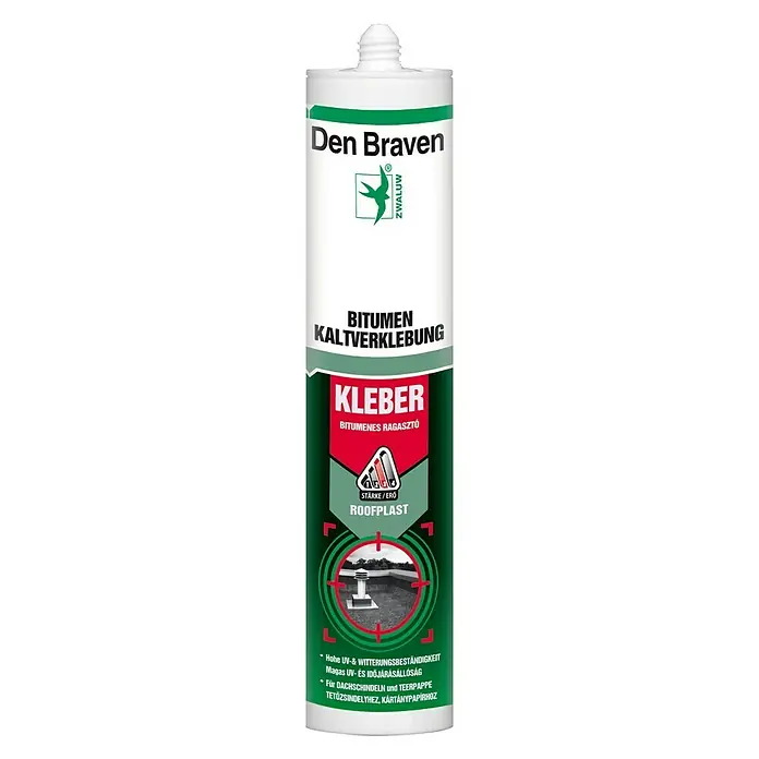 Den Braven Bitumenkleber Roofplast - 0,29 l, Schwarz