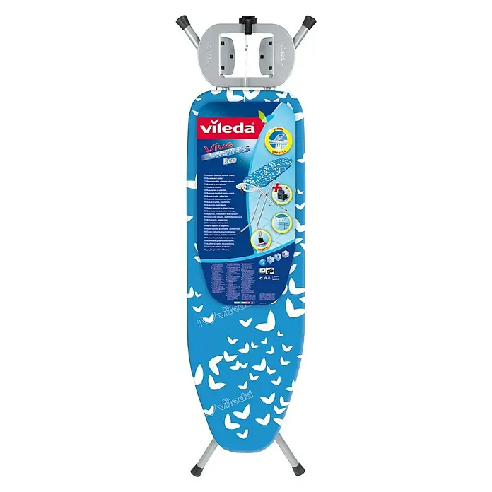Vileda Bügeltisch Viva Express ECO - 120 x 38 cm, Höhenverstellung: 0 cm - 97 cm, Blau