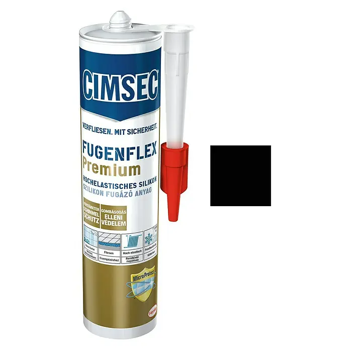 Cimsec Silikon-Fugenmasse Fugenflex Premium - Schwarz, 310 ml