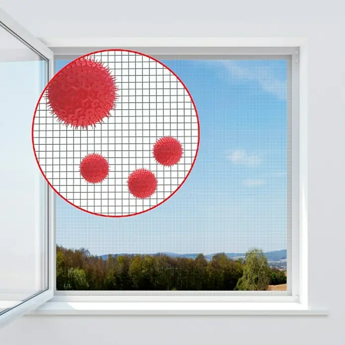 Windhager Insektenschutzgitter Pollenschutz Z20 - 150 x 120 cm, Anthrazit, Fenster