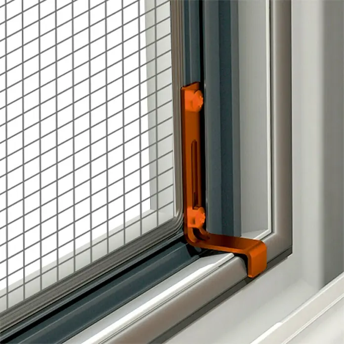 Windhager Insektenschutzfenster Spannrahmen Expert - 100 x 120 cm, Anthrazit, Schnellmontagefedern