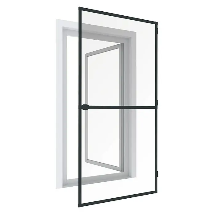 Windhager Insektenschutz-Türrahmen Spannrahmen Plus - 100 x 210 cm, Anthrazit