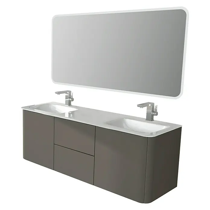 Baden Haus LED-Lichtspiegel Liverpool - B x H: 141 x 70 cm, Antibeschlagfolie