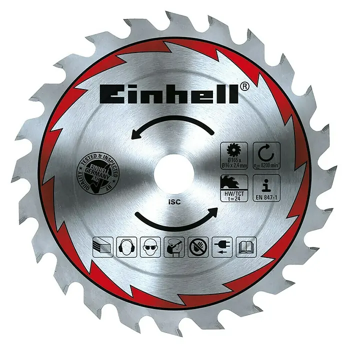 Einhell Handkreissäge TE-CS 165 - 1.200 W, Sägeblatt: Ø 165 mm, Leerlaufdrehzahl: 5.500 U/min