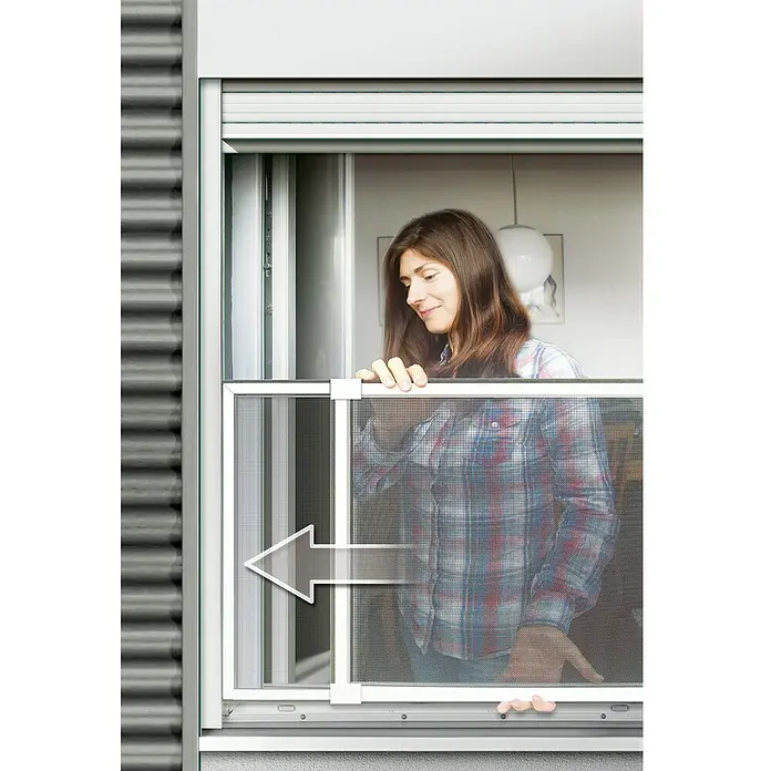 Schellenberg Insect Stop Insektenschutz-Teleskopvorhang - B x H: 75 x 50 cm, Farbe Gewebe: Anthrazit, Fenster