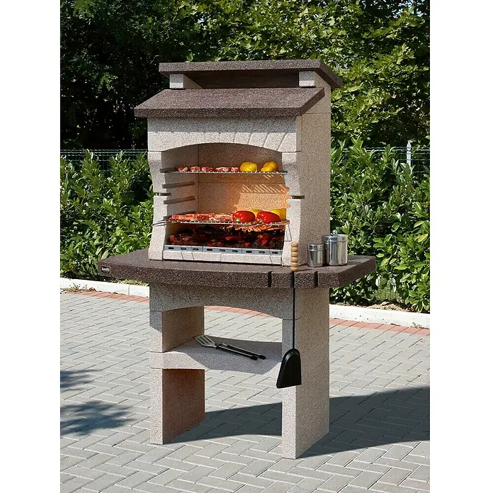 Sunday Grillkamin Marrakesch Crystal - 60 x 40 cm, Marmoredelsplitt
