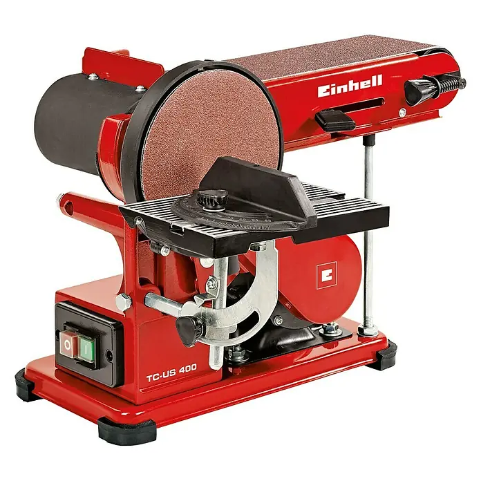Einhell Lijadora de banda combinada TC-US 400 - 375 W, Número de revoluciones de marcha en vacío: 0 r.p.m. - 1.450 r.p.m.