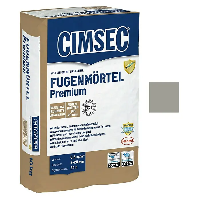 Cimsec Fugenmörtel Premium - Manhattan, 10 kg
