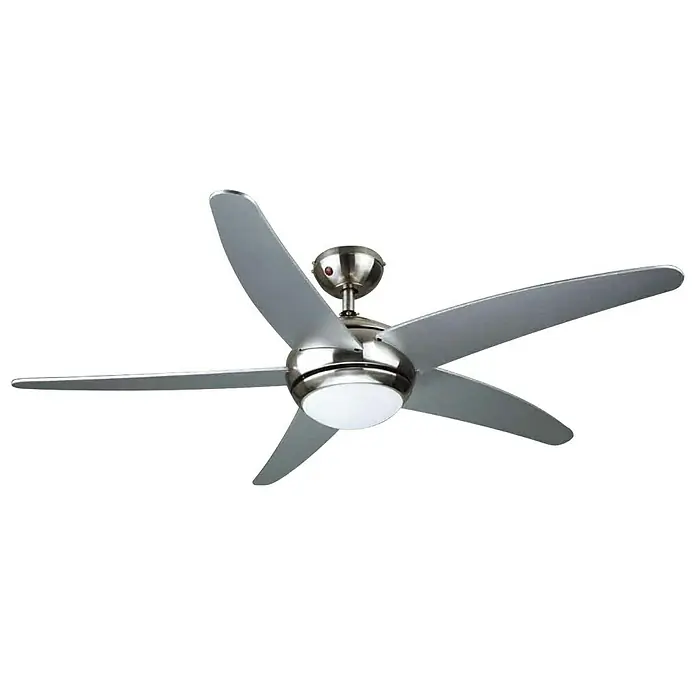 Proklima Deckenventilator Fabiola - 132 cm, Silber - Vorderansicht