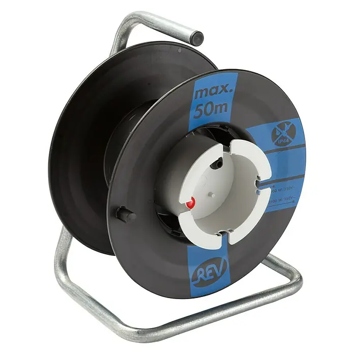 Lege kabelhaspel - 4 voudig, 3.500 W, Geschikt voor: Kabel tot 40 m