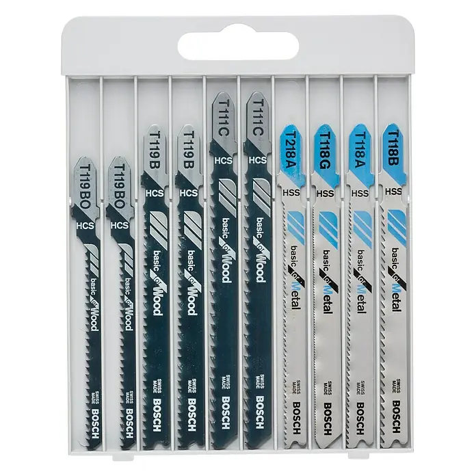 Bosch Professional Stichsägeblatt-Set X-Pro Line - Einsatzbereich: Holz, 10 -tlg. - Vorderansicht