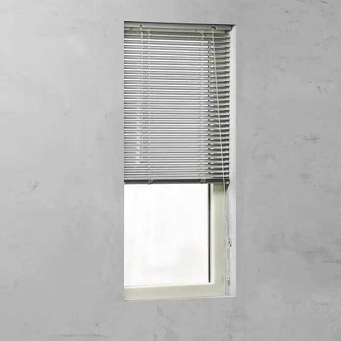 Žaluzina Basic - Š x V: 80 x 140 cm, Srebrne boje, Aluminij - Pogled sprijeda