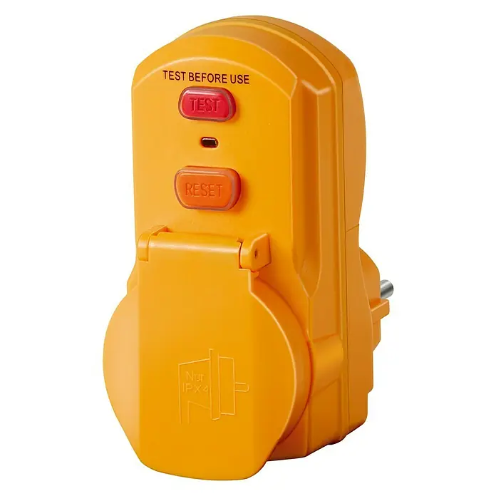 Brennenstuhl Schutzadapter BDI-A 2 30 - 2-polig, IP55, 16 A, Gelb - Vorderansicht