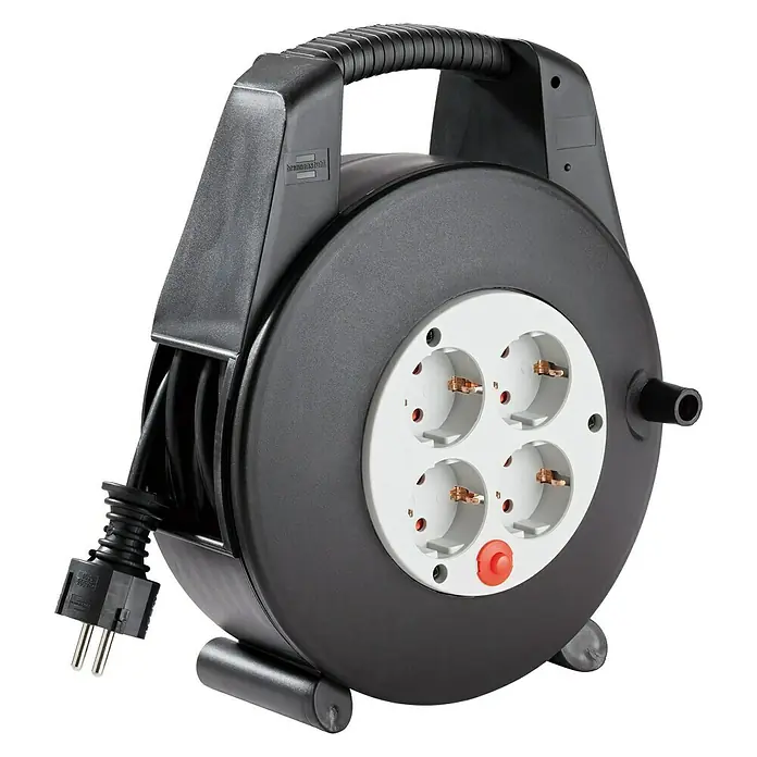 Brennenstuhl Kabelhaspel Vario Line - 4 voudig, 15 m, 16 A, Binnen