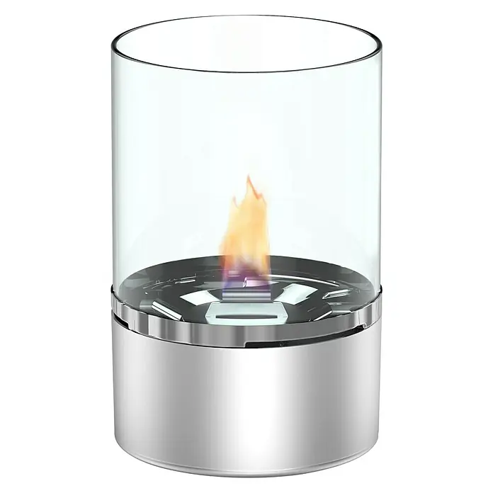 Tenderflame Tischfeuer Turm - Ø x H: 100 x 150 mm, Füllmenge: 0,25 l, Silber - Ansicht von oben