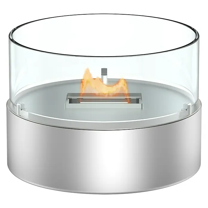 Tenderflame Tischfeuer Cafe Alu - Ø x H: 180 x 150 mm, Füllmenge: 0,3 l, Silber - Ansicht von oben