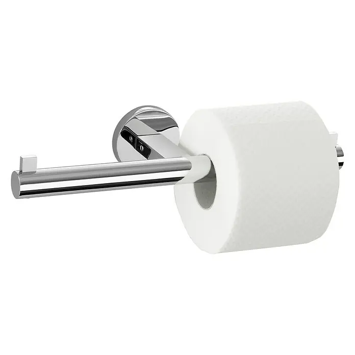 Zack Scala Toilettenpapierhalter - 2-armig, Edelstahl, Glänzend - Vorderansicht