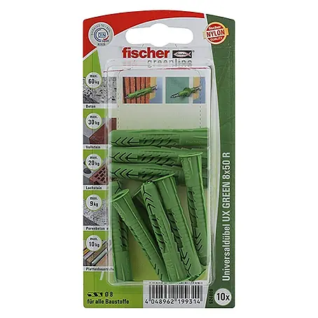 Fischer Greenline Universaldübel UX 8 x 50 R GREEN