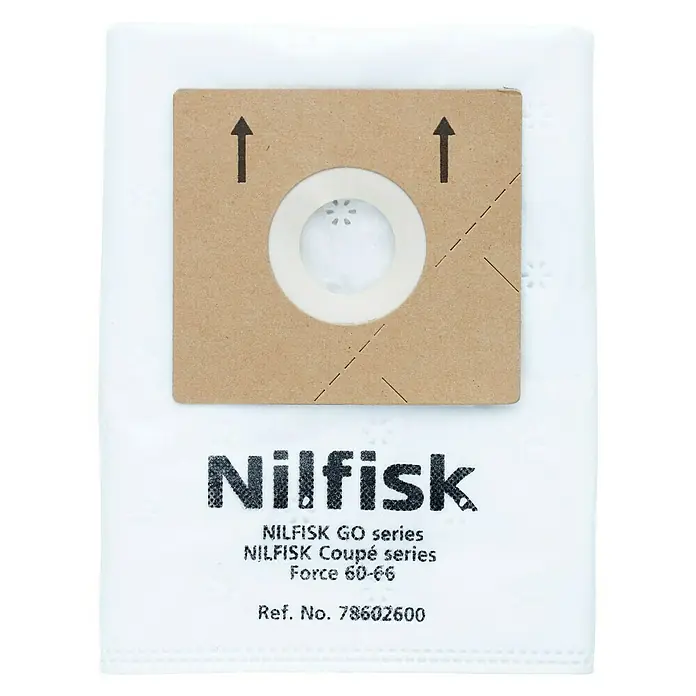 Nilfisk Staubbeutel Coupe One - Passend für: Nilfisk Trockensauger Coupé Neo Energy, Nilfisk Trockensauger One Yellow, Nilfisk Trockensauger One Blue Parquet, Nilfisk Trockensauger One Prime, 5 Stk. - Vorderansicht