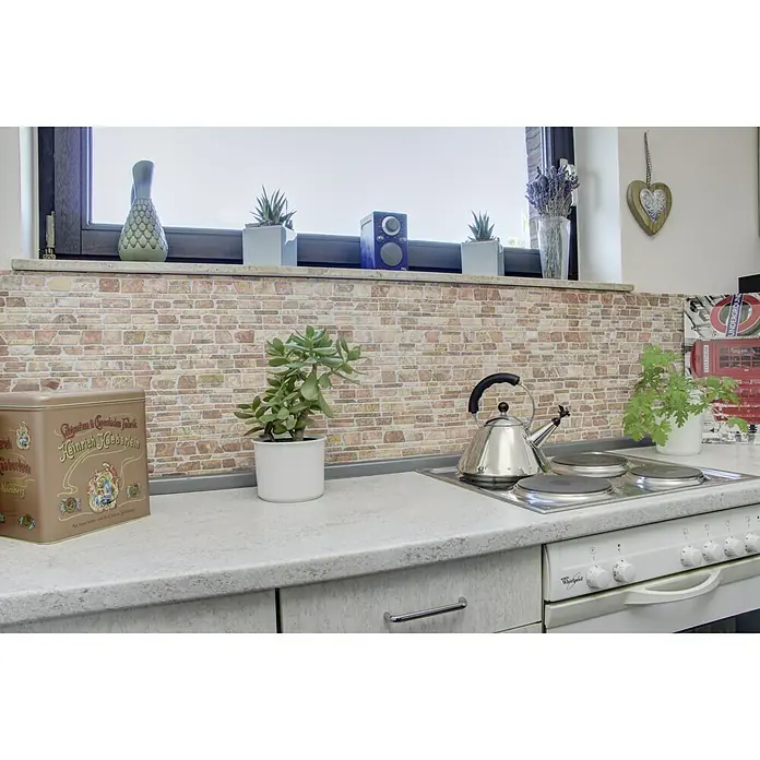 Mosaikfliese MOS BRICK 220 - 30,5 x 30,5 cm, Rot, Matt - Stimmungsaufnahme