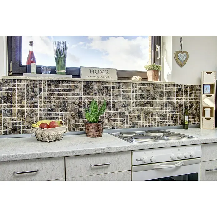 Mosaikfliese Quadrat MOS 32/2909 - 30,5 x 30,5 cm, Braun, Matt - Stimmungsaufnahme