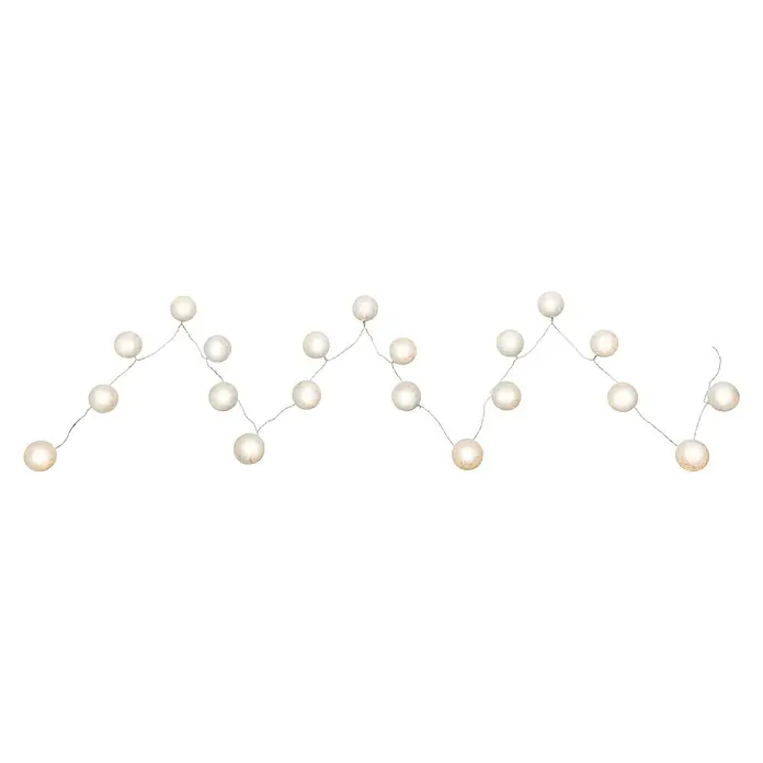 Globo Guirnalda luminosa LED Venuto - Para interior, 20 luces, Longitud del cable: 2,85 m, Blanco