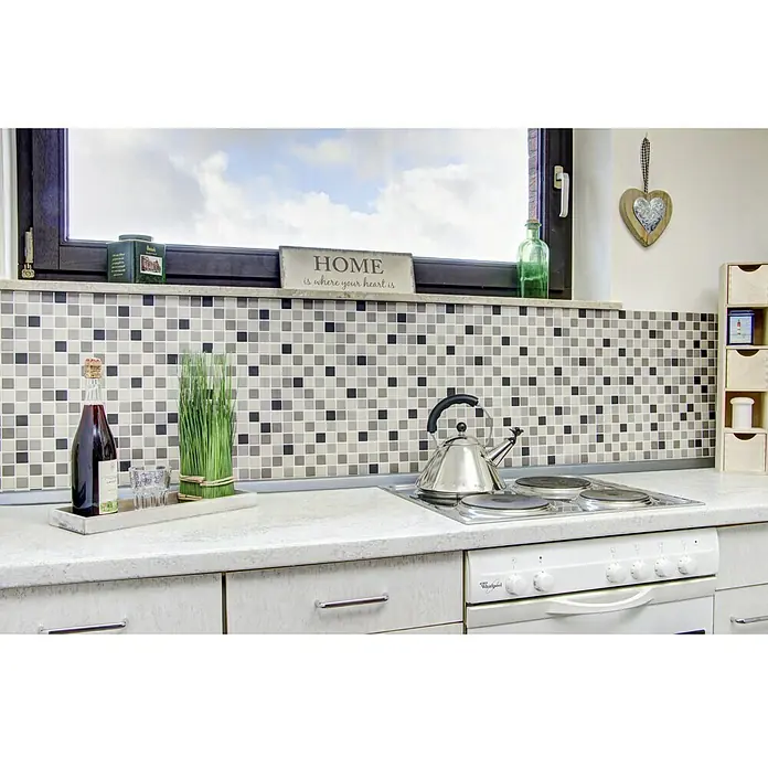Mosaikfliese Quadrat Mix CU 010 - 32,6 x 30 cm, Beige/Braun, Matt - Stimmungsaufnahme