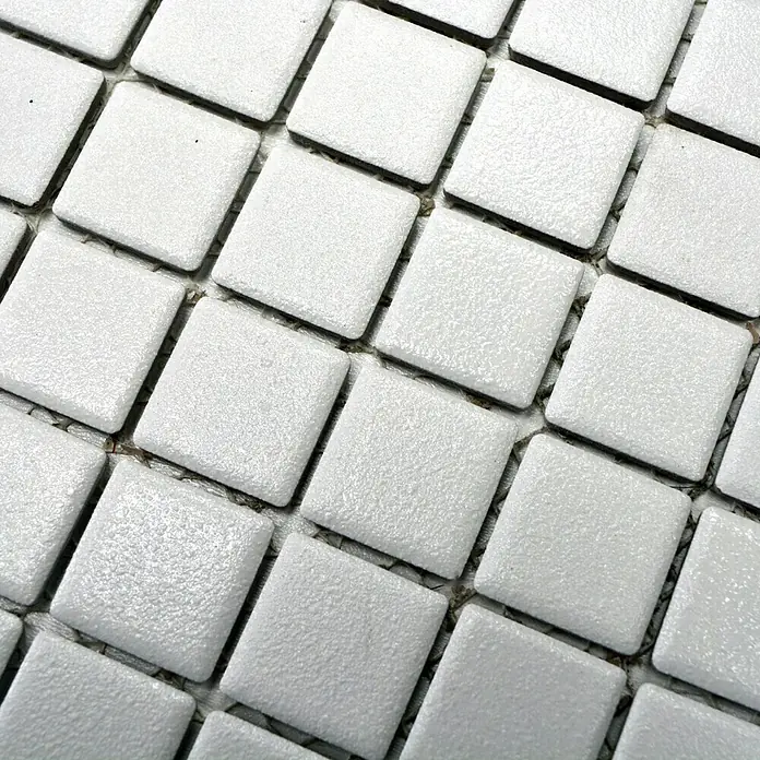Mosaikfliese Quadrat AT101 - 32,6 x 30 cm, Weiß, Matt