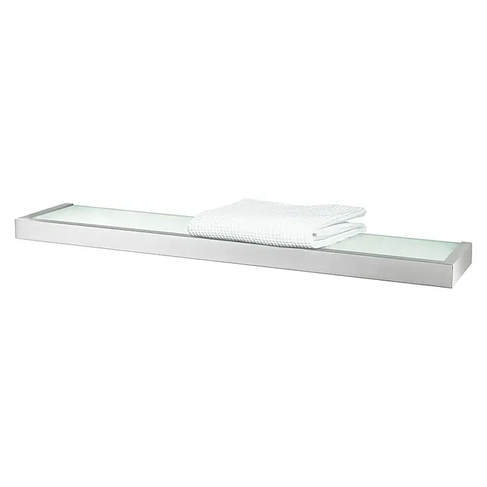 Zack Linea Badablage - Breite: 61,5 cm, Edelstahl, Transparent, Matt - Vorderansicht