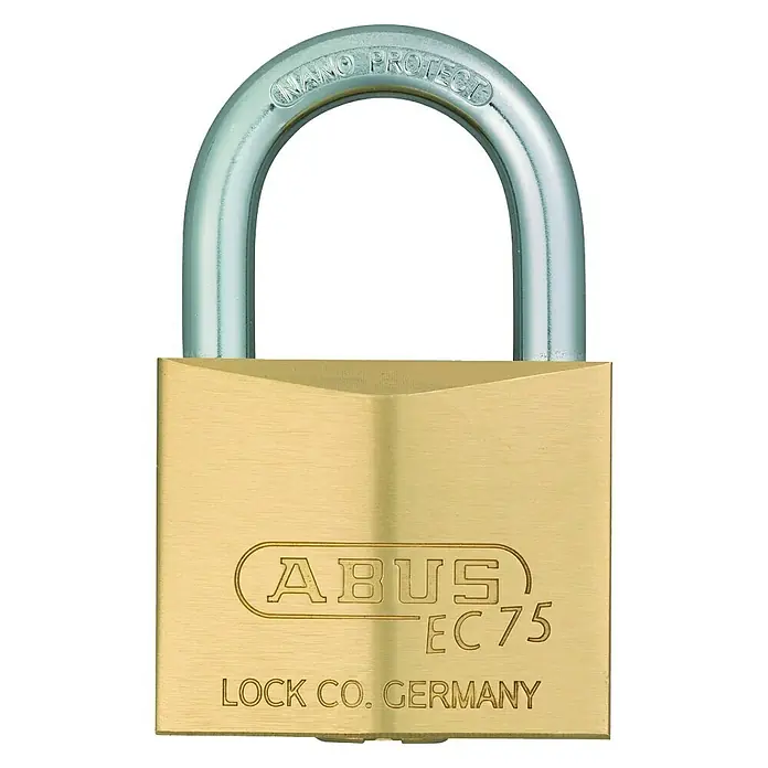 Abus Vorhangschloss 75/40 - B x H: 40 x 62 mm, Bügelstärke: 6 mm, Material Bügel: Stahl