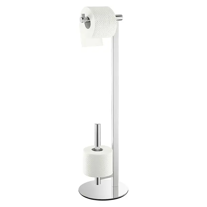 Zack Scala Toilettenpapierhalter - Höhe: 71,3 cm, Edelstahl, Glänzend - Vorderansicht