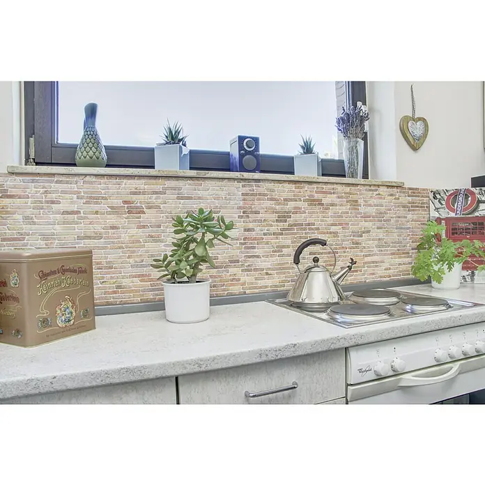 Mozaik pločica Brick - 30,5 x 30,5 cm, Crvene boje, Mat - Proizvod u upotrebi