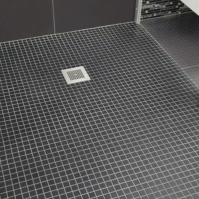 Mosaikfliese Quadrat Uni AT 891 - 32,6 x 30 cm, Schwarz, Matt - Anwendungsbeispiel