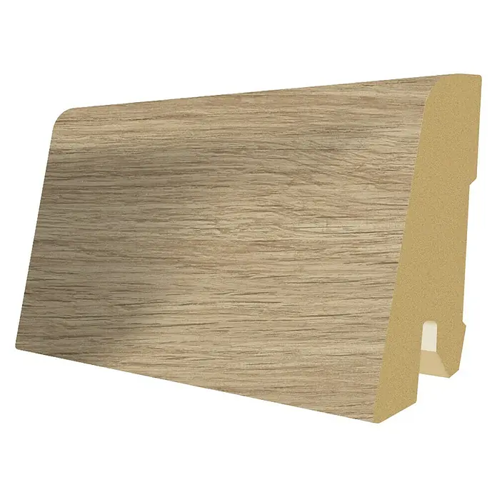 Egger Sockelleiste Dunino Eiche hell - 2,4 m x 17 mm x 60 mm, Gerade - Rechte Seitenansicht