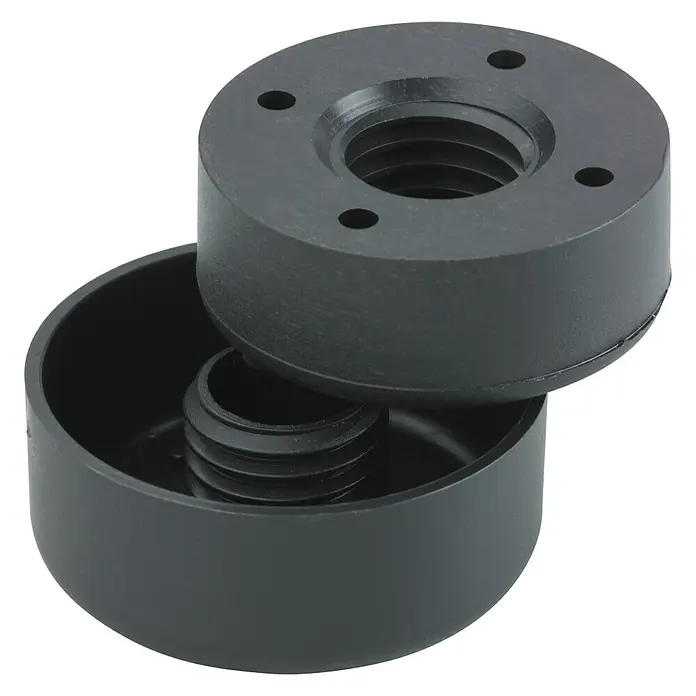 Dörner & Helmer Nogica za niveliranje - Podešavanje po visini: 23 mm - 33 mm, Nosivost: 100 kg, Promjer: 55 mm, S pločom - Pogled odozgo
